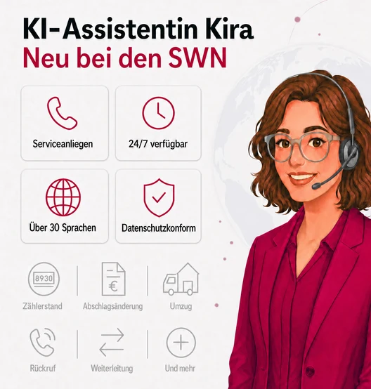 KI-Assistentin Kira der Stadtwerke Northeim: rund um die Uhr erreichbar und mehrsprachig